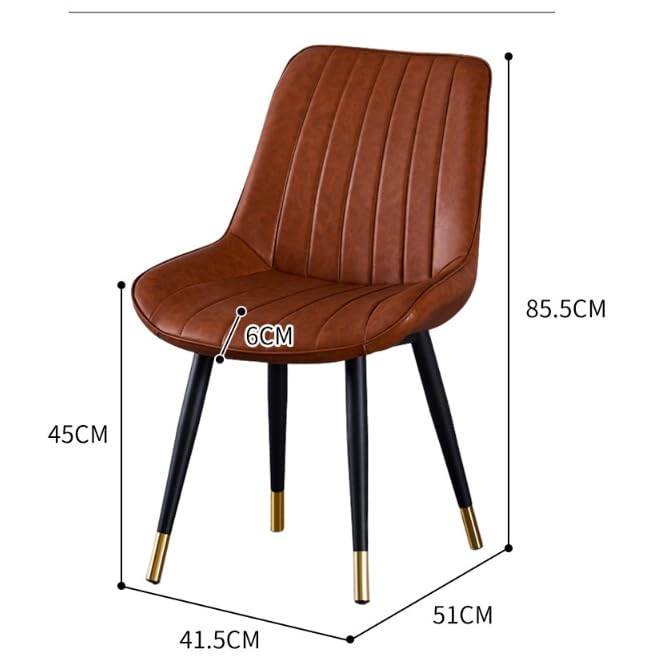 Chaise de salle à manger durable résistante usure avec dossier métal