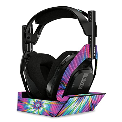Image of MightySkins Carbon Fiber Skin Compatible with Astro A50 Wireless Headphones + Base Station (Gen 4) - Prismatic Vortex | Protective, Durable Textured Carbon Fiber Finish | Easy to Apply