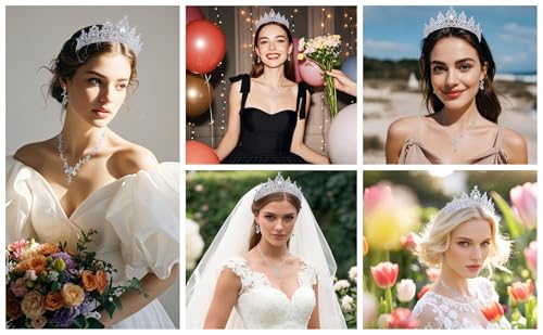 Kamirola - Queen Crown and Tiaras Princess Crown for Women and Girls Crystal Headbands for Bridal, Princess for Wedding and Party（01）4