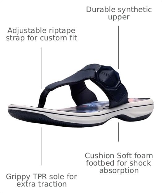 Image of Clarks Women's Breeze Cove Cloudsteppers Flip-Flop