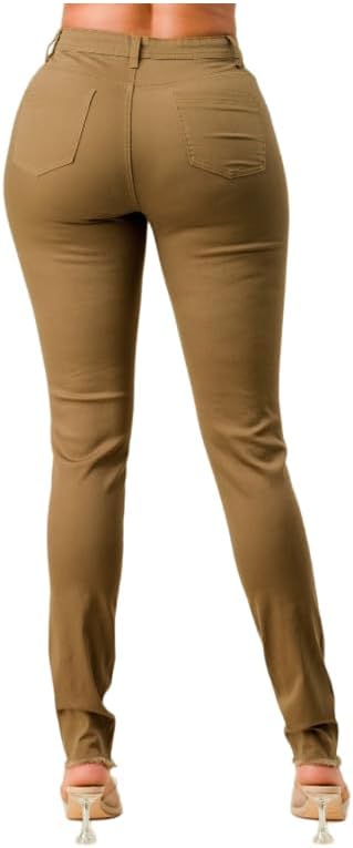 LOVER BRAND FASHION Womens High Waisted Stretchy Colored Distressed Skinny Jeans - Multiple Colors Pants