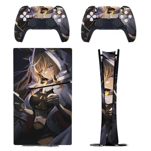 PS5 Slim �p �X�L���V�[�� �G���A�j���� �A�[�N�i�C�c ���B���B�A�i�E�h���X�e �{�̂ƃQ�[���R���g���[���[��p�X�e�b�J�[ �y�����݌v �f�W�^���E�G�f�B�V������p�z ���^�V�[�� �{�̕ی� �X���� ���B�� �w��/��/����/�ق���h�~ ��G��/�U�M�ǂ� 
