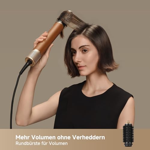 DREAME AirStyle Pro, 7-in-1-Hairstyler, Schnelltrocknend, 2 Lockenaufsätze, Volumen für das Haar, glättende Bürste, Frizz-Reduzierung, Lederset, Airflow-Styling