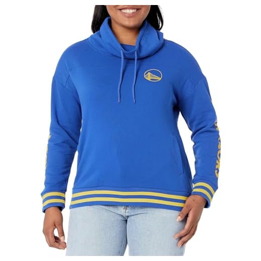 Ultra Game NBA Golden State Warriors Womens Quarter Zip Fleece Pullover Sweatshirt with Zipper, Team Color, Small