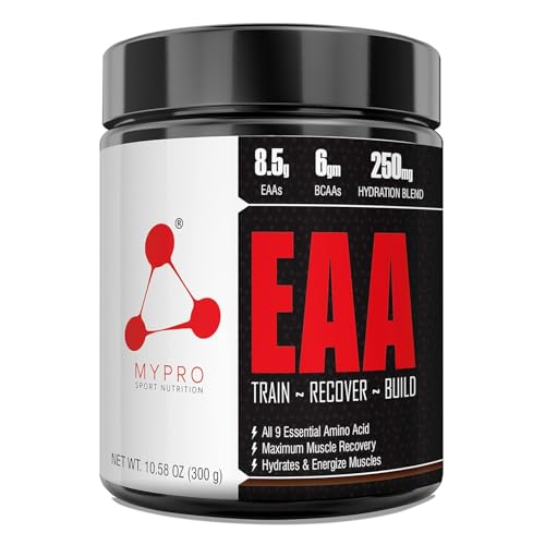 My.pro Sport EAA 300g Powder Supplement, 8500 mg Essential Amino Acids, 6000 mg BCAA, Juicy Orange, 50 Servings