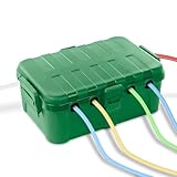 QUOBAS Extra Large Outdoor Electrical Box Waterproof, IP54 Weatherproof Extension Cord Cover, Outdoor Plug Cover Protect Outlet, Plug, Power Strip, Tools, Holiday Light, Green