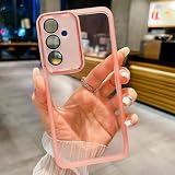 Miagon for Samsung Galaxy S24 Case,Crystal Clear Shockproof Anti Yellowing Slim Bumper Soft Phone Cover with Camera Lens Protector