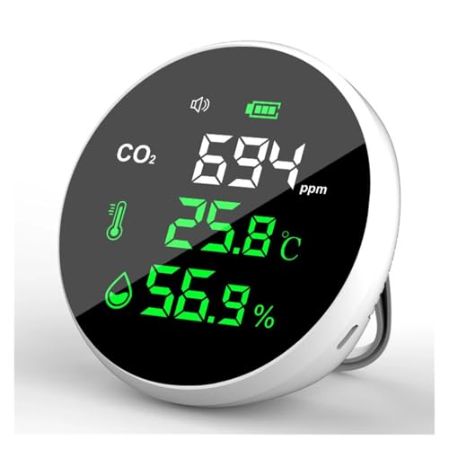 ミニ充電式 CO2 検出器 LED スクリーン 空気品質テスター CO2 メーター 温度計 湿度計 テストエラーを削減