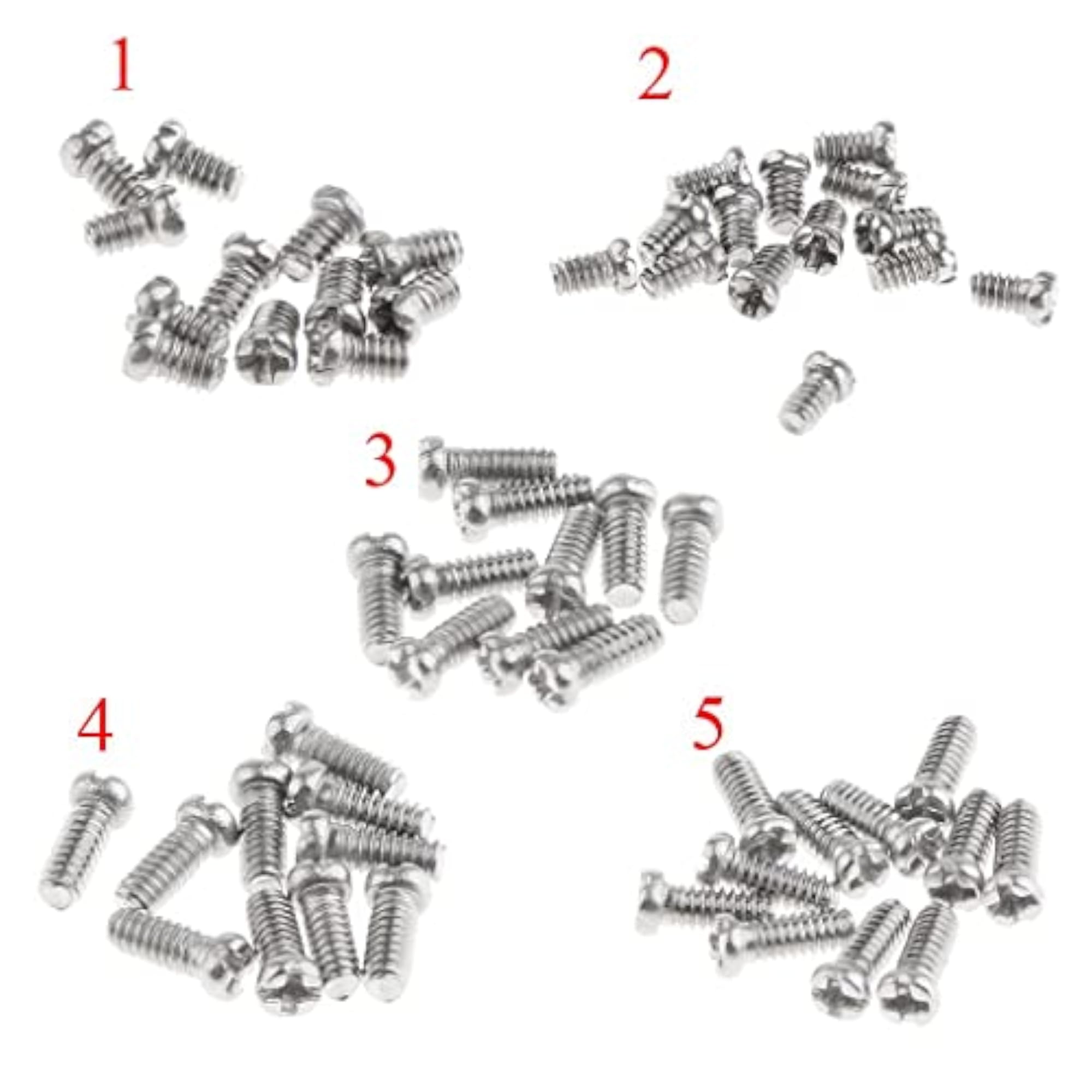 1000 Pieces Stainless Steel Screws Eyeglass Watch Repair Tool