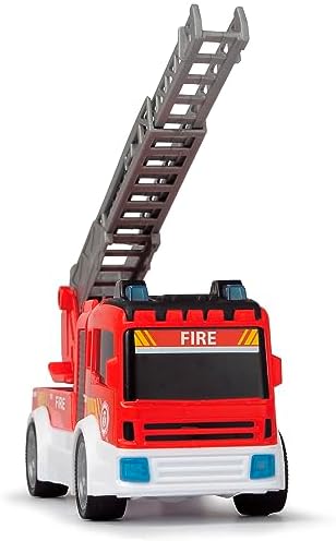 Dickie Toys SOS Team 3-częściowy zestaw do zabawy składający się z samochodu ratunkowego, policji i strażackiego z tryskiem wodnym, wersja niemiecka, 14 cm, od 3 lat