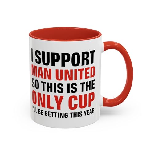 Man Utd Fan Cup I Support Manchester United | Man United Football Funny Mug | 11oz | 15oz | United Trophy Gift Cup