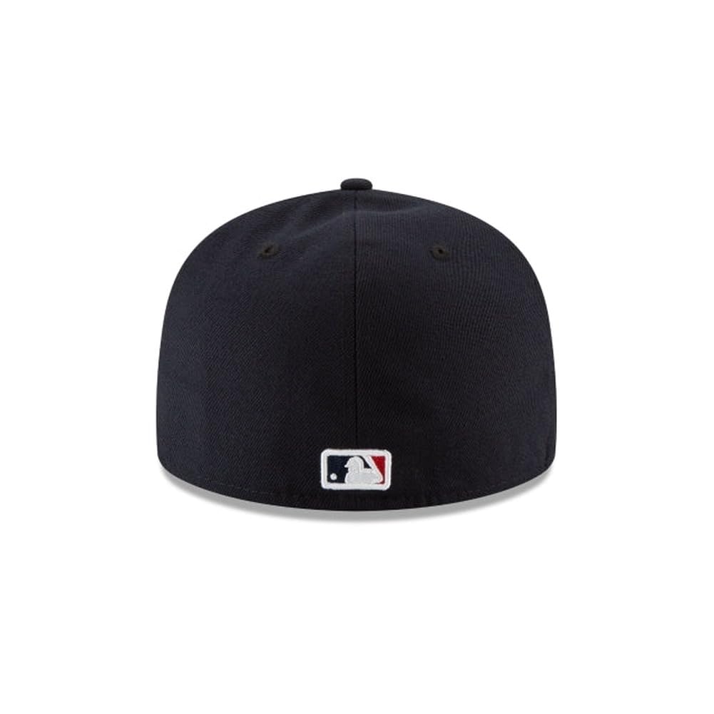 New Era MLB 59FIFTY Boston Red Sox Navy Team Color Logo Authentic Collection Fitted On Field Baseball Cap Hat