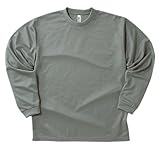 [グリマー] Tシャツ UVカット・吸汗速乾 ドライメッシュ長袖Tシャツ4.4oz [メンズ] グレー M
