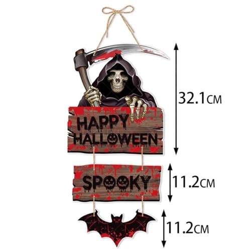 Image of Halloween Hanging Decoration Spooky Door Decorations for Halloween Party (Spooky)