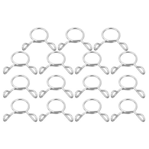 QUARKZMAN 15 Pcs Clips à Ressort pour Tuyau de Conduite de Carburant, 10mm Diamètre Intérieur Acier Inoxydable 304 Pinces à Ressort pour Tuyau d'Eau, pour Moto, Scooter, ATV