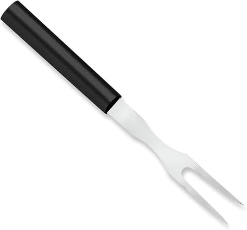 Rada Cutlery W210 Carving Fork Stainless Steel Tine Steel Resin Made in USA, 9-1/2 Inches, Black Handle