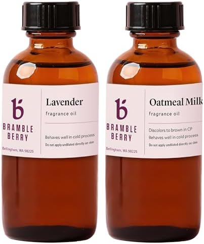 Bramble Berry Lavender & Oatmeal Milk and Honey Fragrance Oil Set Two 2 oz | Calming Floral + Warm Sweet Scents for Soap, Candles, Lotion & Bath Bombs | Skin Safe, Vegan, Paraben & Phthalate Free image 5