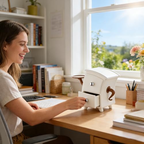 Organiseur de bureau polyvalent avec tiroirs créatifs pour optimiser le rangement maison