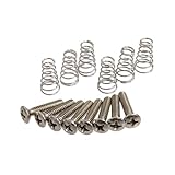 YJB PARTS ストラト用ピックアップ+レバースイッチネジ(丸皿)8本セット インチ ニッケル スプリング付き