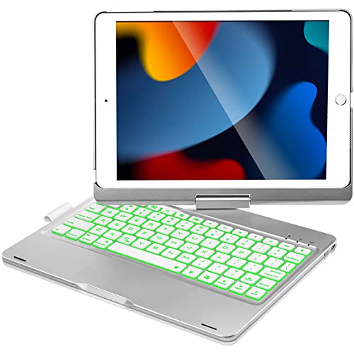 80% Off Discount iPad 9th Generation Case Keyboard 2021, Keyboard for 10.2 inch iPad 9th / 8th / 7th Gen and 10.5 inch iPad Air 3 2019 / iPad Pro 10.5-inch 2017 - Silver