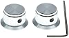 2-Pack Set Screw Style Aluminium Potentiometer Knobs 14 Universal Top Hat Knobs Bell Volume Tone Control Knobs for GuitarBassAMPSPreamps Silver