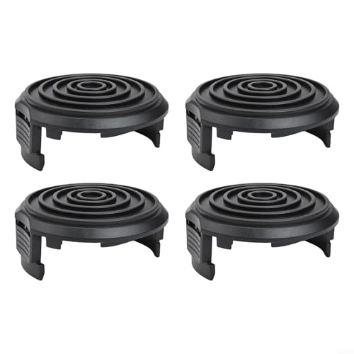 Bobina de repuesto con cubierta para Harbor For Freight para recortadora Bauer 20115EB, línea de nailon, para combatir malas hierbas y césped duras (cubierta × 4)