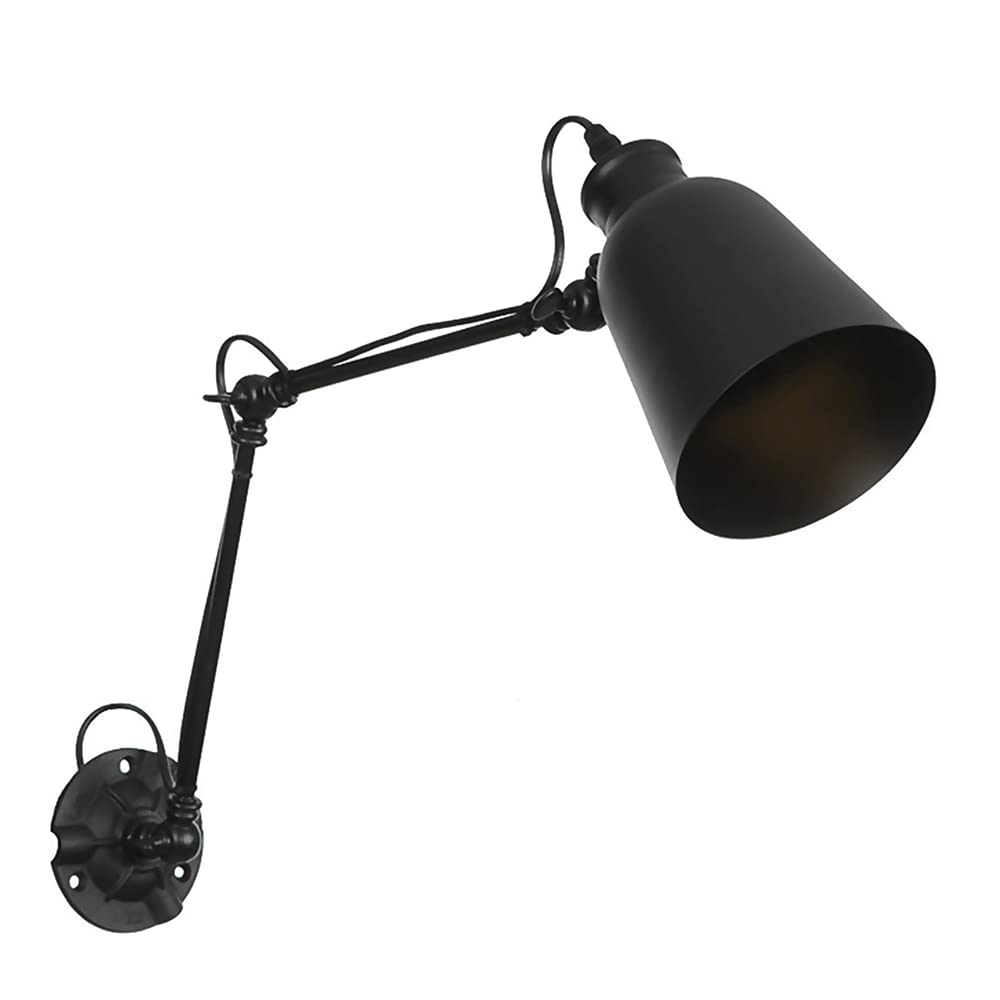 Aplique de pared de granja retro negro y lámpara industrial minimalista de comedor