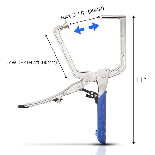 Dragonite Right Angle Clamp, 11 inch Pocket Hole Clamp Set, Quick Release 90 Degree Corner Clamps for Woodworking and Pocket Hole Joinery, 2pcs by DRAGONITE - Used condition - Image 3
