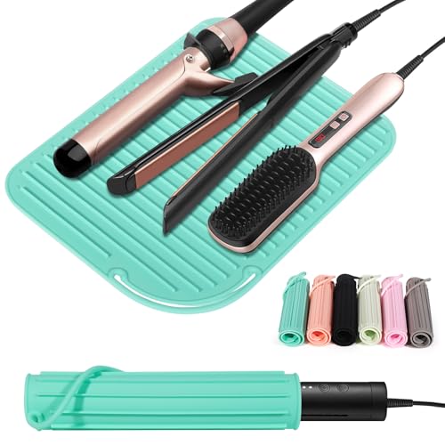 Hairdressing Tools Silicone Heat Resistant Mat for Curling Irons, Hair Straighteners, Hair Styling Tools and Flat Irons