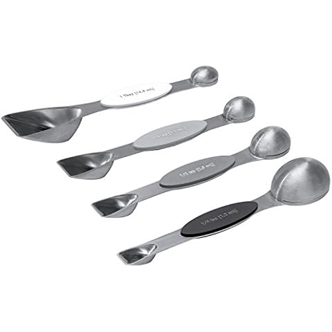 Amco Measuring Spoons, Assorted, Silver Cover