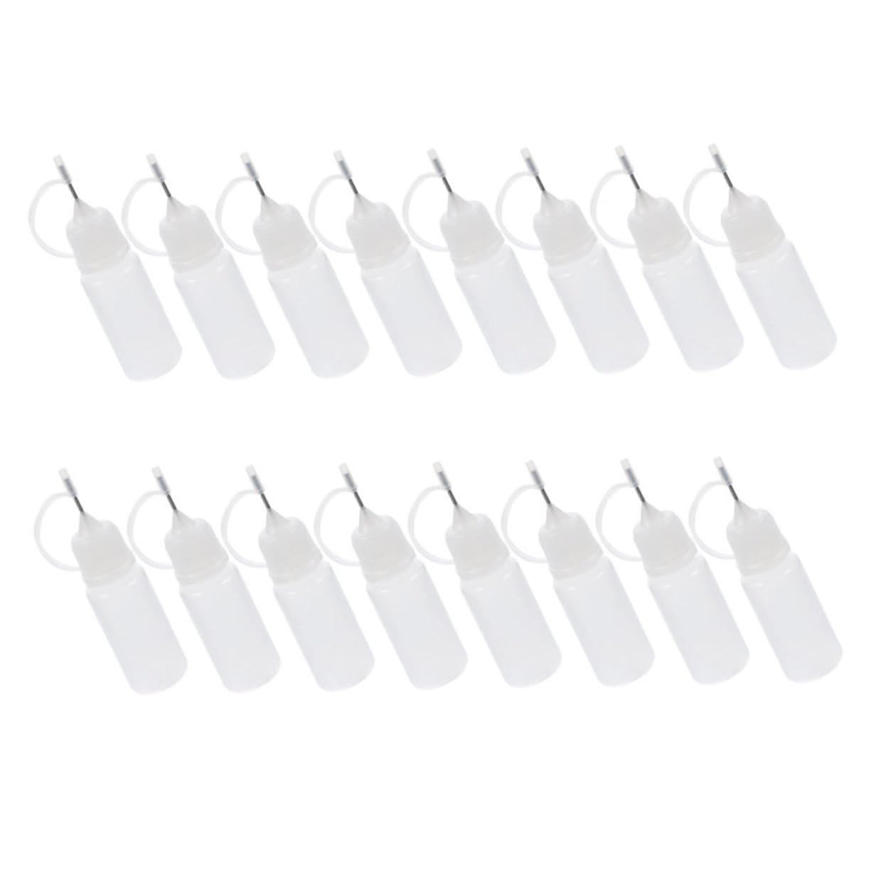 Operitacx Fine Tip Squeeze Bottles 16pcs DIY Empty Glue Bottles with Precision Tips for Quilling Oil