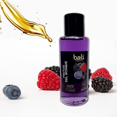 Bali fragancias Esencia al Aceite de Frutos del Bosque para Humidificador. Ambientador Dulce y Afrutado en Esencia para Difusor. Aceite Natural para Quemador de Aromaterapia. 50 ml