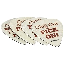 Chromacast Cc-coast-p-4pk-kit-2 médiator de guitare en forme de dessous de verre, 4-pack - Les Beatles, Paul McCartney, John Lennon, RIngo Starr, George Harrison