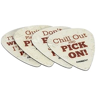 Chromacast Cc-coast-p-4pk-kit-2 médiator de guitare en forme de dessous de verre, 4-pack - Les Beatles, Paul McCartney, John Lennon, RIngo Starr, George Harrison