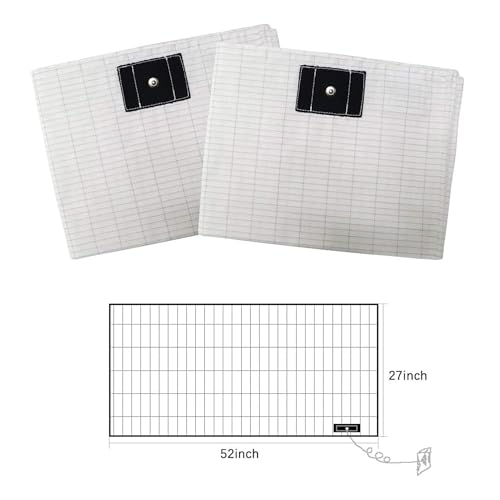 Grounding Sheet with Silver Fiber & Organic Cotton - Conductive with Grounding Cord, Grounding Keep Good Sleep, Natural Health (27x52 inch, White)