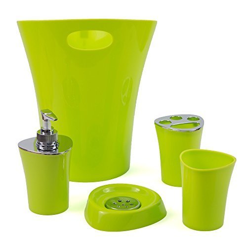 Keraiz Set Accessori Bagno Set Bin Tumbler Brush