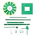VINGLI Upgrade 8FT Ornamental Windmill Backyard Garden Decoration Weather Vane, Heavy Duty Metal Wind Mill w/ 4 Legs Design (Green)