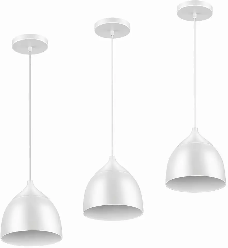 Kit 3 Pendentes Luminárias Balcão Bancada de Teto Lustre Fun Elgin (Branco)