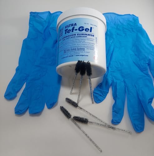 Ultra Tef-Gel TG-16 Ultra 16oz Anti-Corrosion &amp; Anti-Seize Lubricant, Protection, Sailboat Rigging Hardware Protection, Free Application Kit Extra Brushes, Gloves