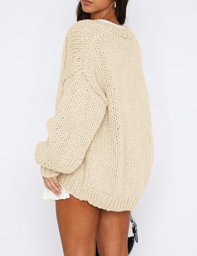 PRETTYGARDEN Cardigan Sweaters for Women Trendy Fall Fashion 2025 Long Sleeve Chunky Knit Cardigans Winter Clothing Outfits