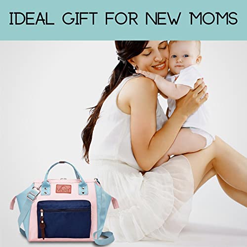 Image of VISMIINTREND Mini Diaper Bag for Baby | Small Nappy Bags for Mother | Maternity Travel Handbag | Hospital Bags for Mom | Baby Shower Gift for Mom | Gifts for New Born Baby Boy Girl