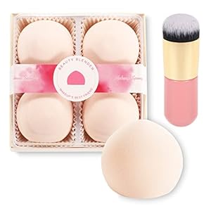 4 Pcs Makeup Sponges, Expanding Marshmal...