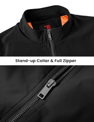 BGOWATU Men's Jacket Insulated Fall Winter jacket Zip Up Windproof Quilted Bomber Jackets Casual Warm Padded Coats4