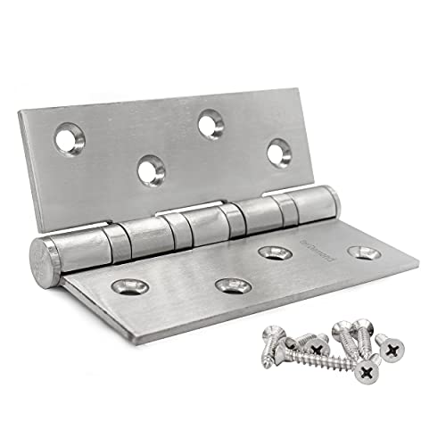 Earl Diamond Scharniere aus gebürstetem Edelstahl, 10,2 x 7,6 cm, 2 Stück Cover