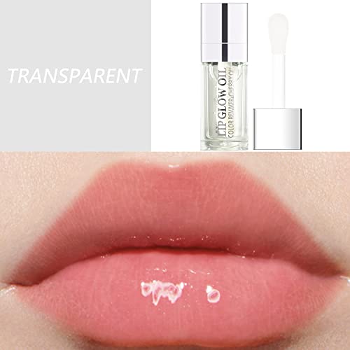 Sea-Maid Plumping Lip Oil, Hydrating Lip Gloss Tinted Lip Balm Transparent Lip Care, Big Brush Head Glitter Shine, Long Lasting Nourishing Non-Sticky Fresh Texture #TOP1