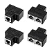 Produktbild 4 Stück RJ45 Splitter Verbinder Adapter, LAN Splitter 1 auf 2 Gleichzeitig Adapter für Ethernet CAT 5/6 Kable, Ethernet Splitter Netzwerk Verlängerungen