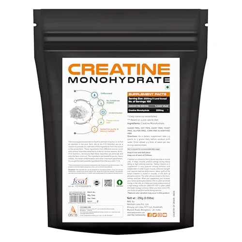 AS-IT-IS Nutrition Creatine Monohydrate 250gms | USA Labdoor Certified for Accuracy & Purity - Image 4
