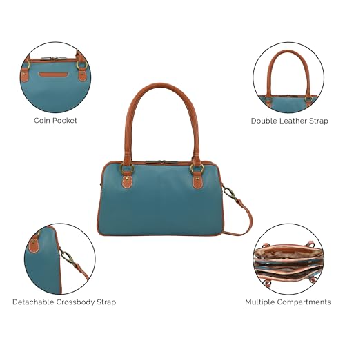Image of Anna by Anuschka Women's Hand-Painted Genuine Leather Multi Compartment Satchel