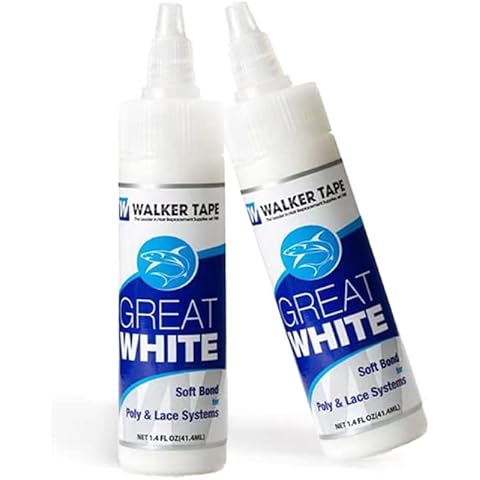 Hair Wonders Great White Liquid Wig Glue, 1.4oz, Easy to Use, Safe for Sensitive Skin, Holds for Weeks Cover
