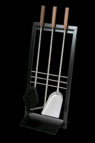 Preisvergleich Produktbild Lienbacher Kaminbesteck, 3teilig, anthrazit beschichtet